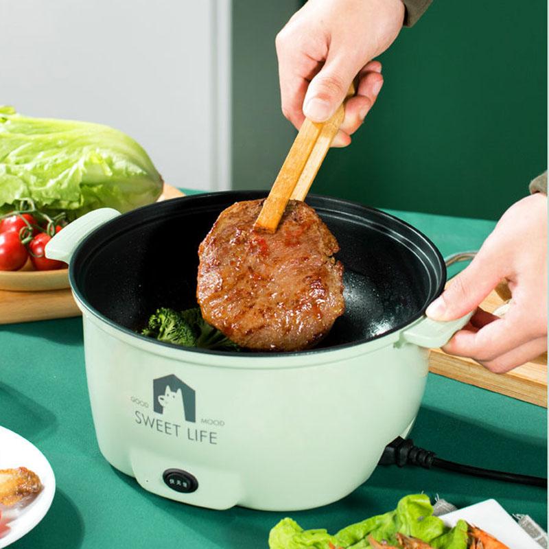 Electric Frying Pan Non-stick Multi-function Electric Heating Pot Student Mini Electric Pot Household Pot with Integrated Electric Cooker