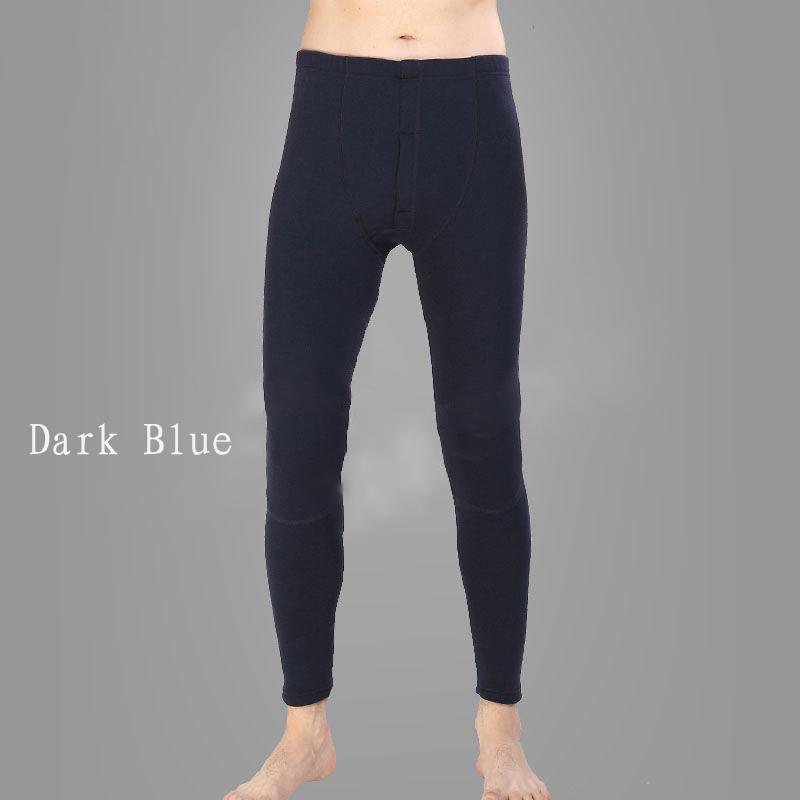 Men Winter Autumn Plus Velvet Thicken Thermal Underwear Pants Wearable Comfortable Versatile Soft Lining Spring Clothes Breathable Casual Trousers