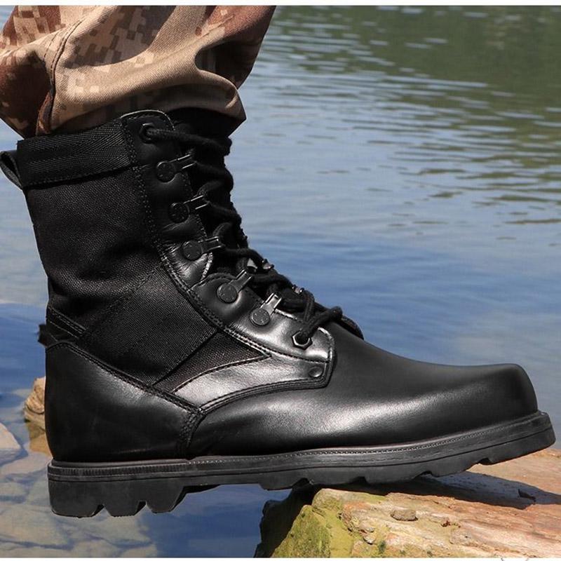 Large Size Combat Boots Military Boots Autumn and Winter Outdoor Non-slip Shock Boots Men's Boots