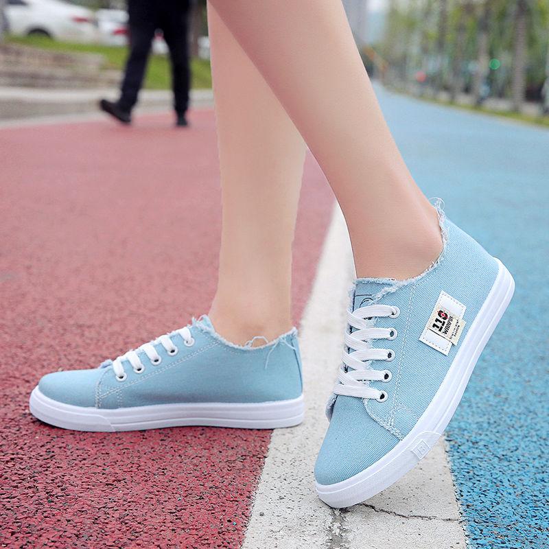 Women Non-slip Denim Shoe Tennis Canvas Shoes for Girls Sneakers Classic Breathable Shoes