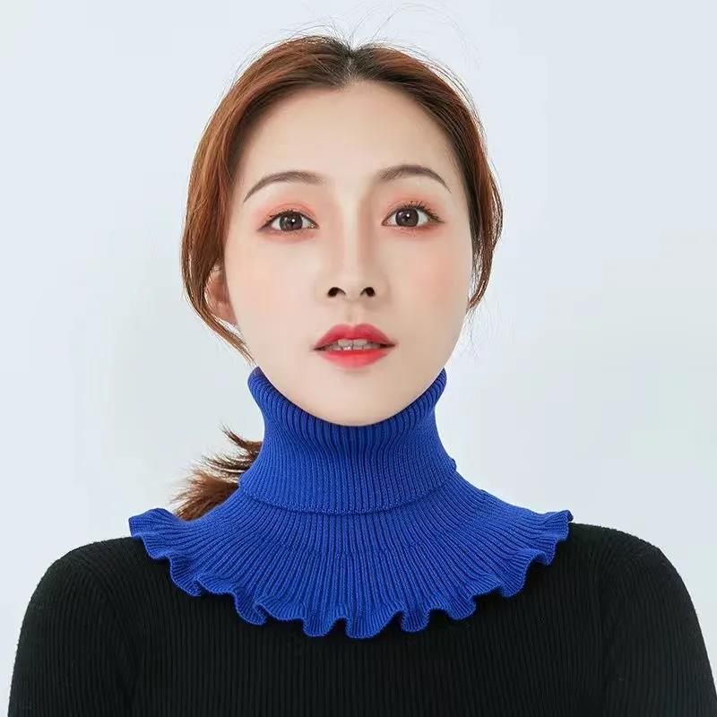 Bib Women's Hood Autumn and Winter Warmth Collar All-match Fake Collar Knitted Turtleneck Wool Collar