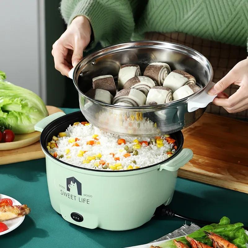 Electric Frying Pan Non-stick Multi-function Electric Heating Pot Student Mini Electric Pot Household Pot with Integrated Electric Cooker