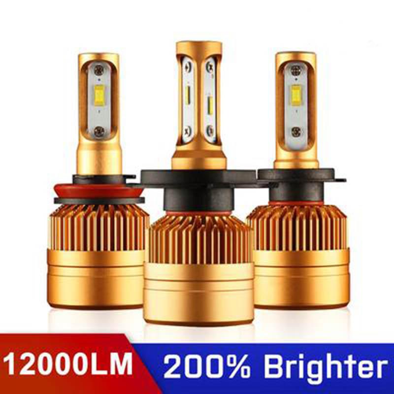 2pcs Car Led Headlights Super Bright H7 H8 H9 H11 Bulb Far and Near Light 9012 Free Modification White Strong Light Laser Car Light