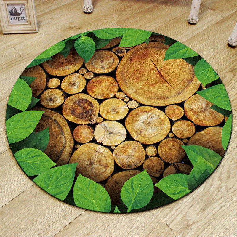 Round Thick Carpet for Living Room Children Bed Room Floor Carpets Home Decor 3d Printed Rugs Anti-slip Mat