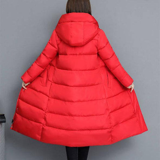 M-4XL Women's Winter Jackets Female Solid Color Down Parka Coats Warm Cotton Long Wadded Jacket