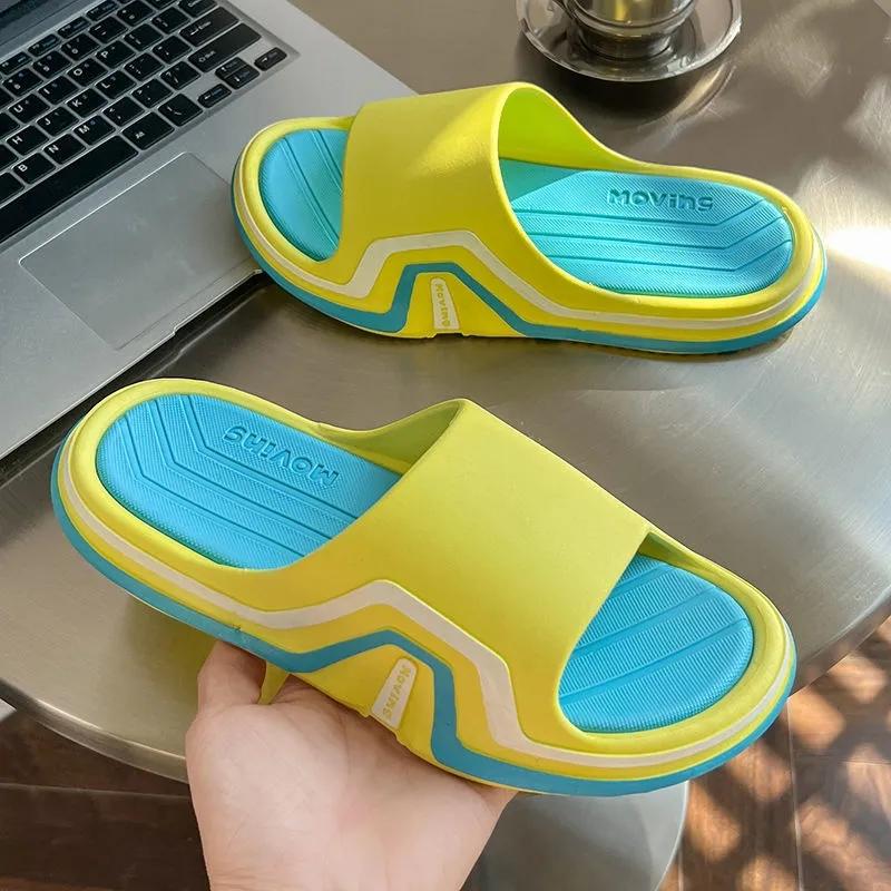 Men's and Women's Same Sports Slippers Summer Wear Beach Sandals Non-slip Wear-resistant One Word Sandals Flip Flops