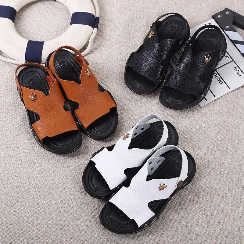 Boy's Summer Shoes Big Boys Soft Sole Outdoor Beach Sandals Anti-slip Casual Light Flat Sandals