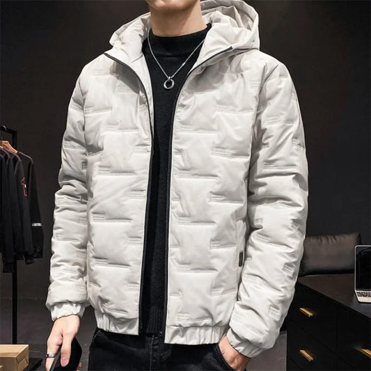 Autumn and Winter Men's Cotton-padded Jackets Thicken Warm and Cold-proof Hooded Down Fashion Casual Jackets