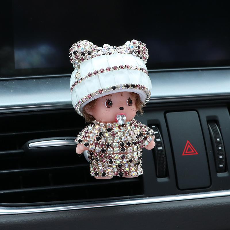 Crystal Doll Aroma Diffuser Car Creative Decoration Accessories Air Conditioning Outlet Plug-in