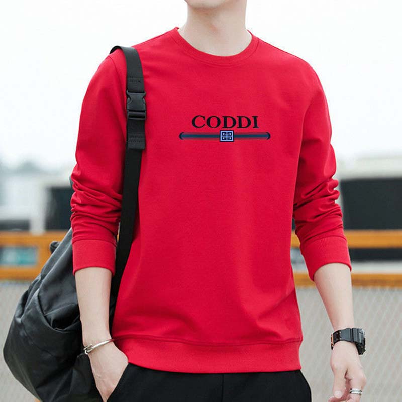 Men's Pullover Sweater Youth Slim Top Student Long-sleeved T-shirt Sweater Plus Size Bottoming Shirt