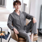 Men's Pajamas Regular Summer and Autumn Long-sleeved Cotton Winter Youth Home Service Suit