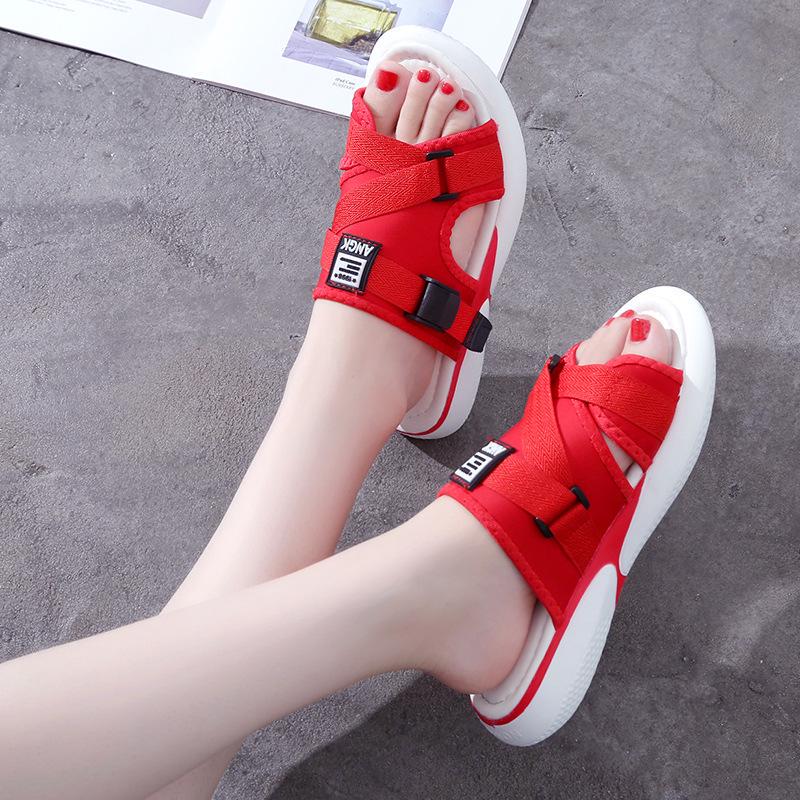 Slippers Women Summer Plain Color Flat Ladies Leisure Slippers Comfortable Beach Shoes