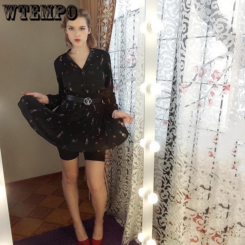 Plus Size Dress Women Midi Shirt Printed Boho Maxi Pleated Dresses Summer Black Loose Blouse High Waist Beach Dress