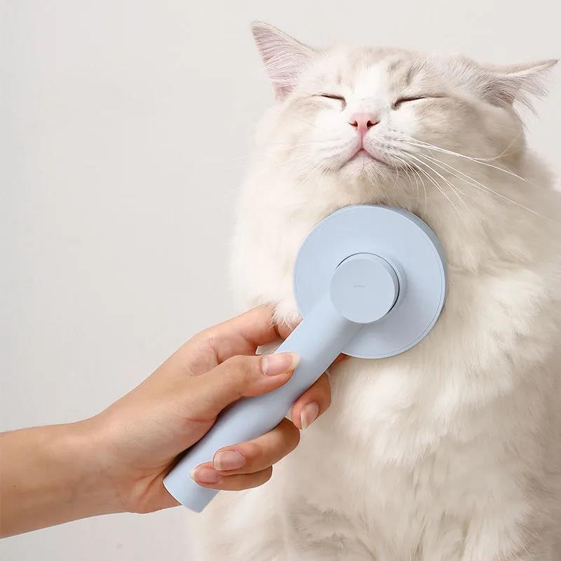 Pet Cat Comb Grooming Comb Dogs Hair Cleaning Brush Floating Hair Cleaner Pets Hair Artifact Needle Comb Matted Hair Remover Cat Massage Comb