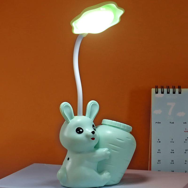 Led Student Pen Holder Desk Lamp Eye Protection Learning Plug Dual-use Dormitory Bedside Reading and Writing Lamp Bedroom Night Light