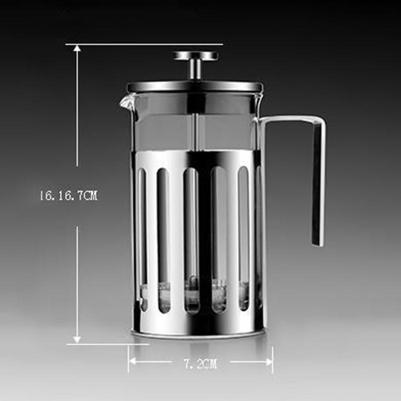 French Press Coffee Maker Stainless Steel Coffee Percolator Pot Double Wall & Large Capacity Manual Cafetiere Coffee Containers