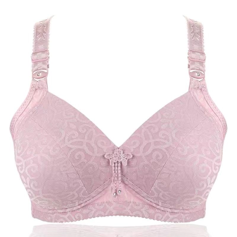 Obesity Plus Size Cup Bra Middle-aged and Elderly Mothers No Steel Ring Thin No Traces Gather Comfortable Women's Underwear