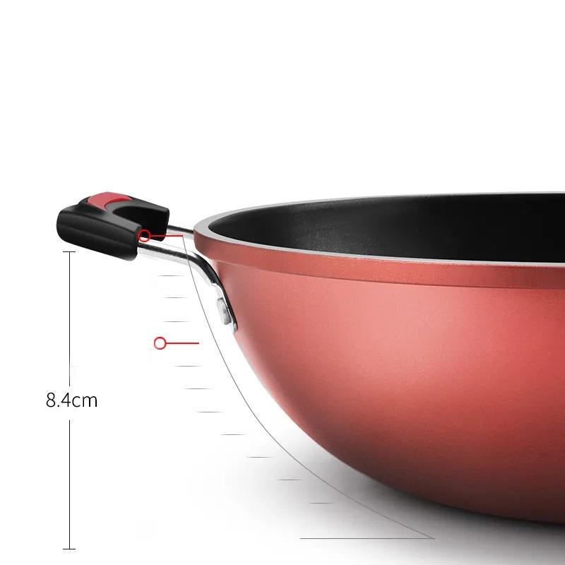 Frying Pan Wok Household Wok Pan with Pancake Non-stick Pan Cookware Family Dinner No Lampblack Frying Pan with Cover