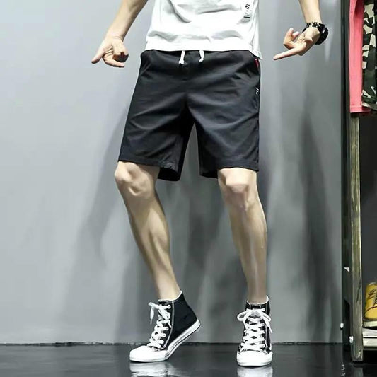 Men's Shorts, Casual Thin Section, Straight Five-point Pants, Men's Summer Self-cultivation Pants, Student Work Pants