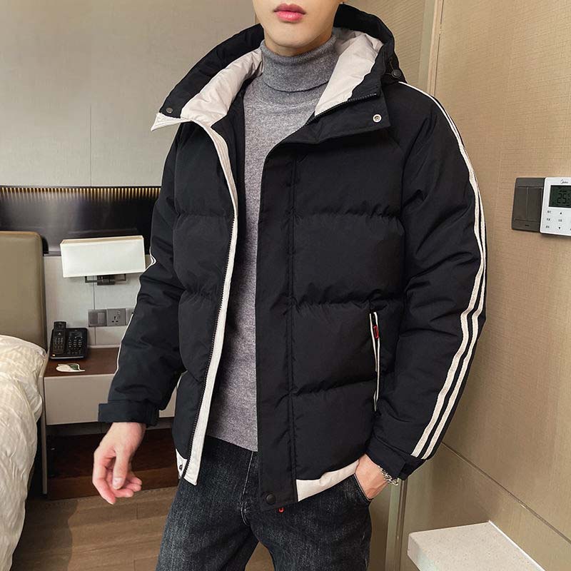 Thick Cotton-padded Jacket Men's Jacket Winter New Trend Warmth Winter Clothing All-match Hooded Cotton-padded Jacket Men's Clothing