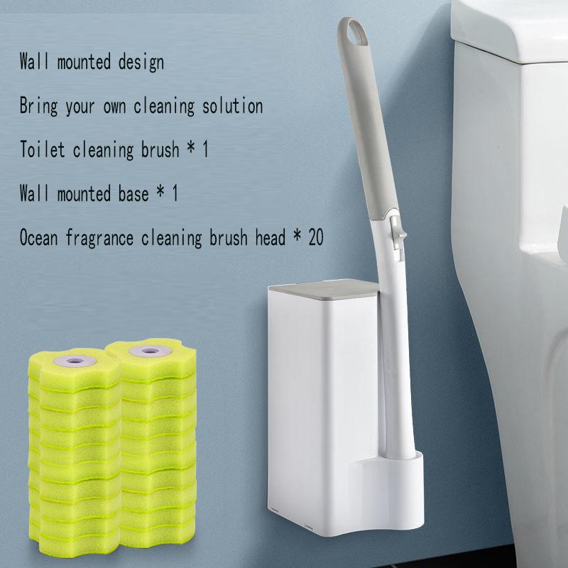 Disposable Toilet Brush Set Household Toilet Cleaning Artifact No Dead Ends Can Be Thrown To Replace The Toilet Brush