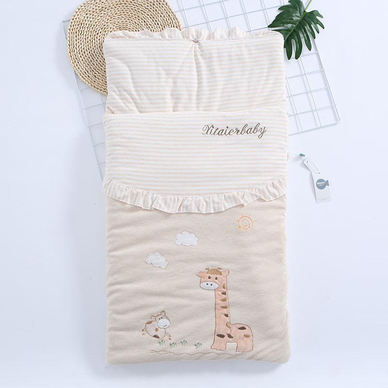 3 Color Baby Cotton Breathable Sleeping Bag Baby Cartoon Pattern Wrap Baby Multi-Purpose Hug In Sleeping Bag Baby Sleeping Bag