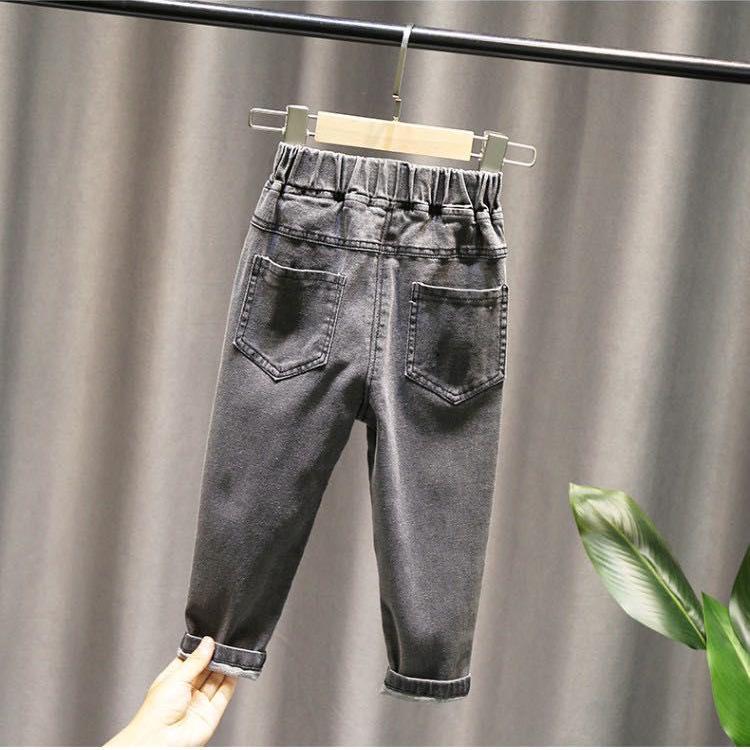 Kids' Pants Summer Jeans Korean Embroidery Print Letter Loose Boys' and Girls' Jeans Pants Pants Casual Pants