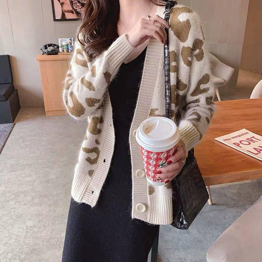 Autumn and Winter New Sweater Women's Cardigan Loose Sweater Coat Was Thin Outside The Jacket Tide