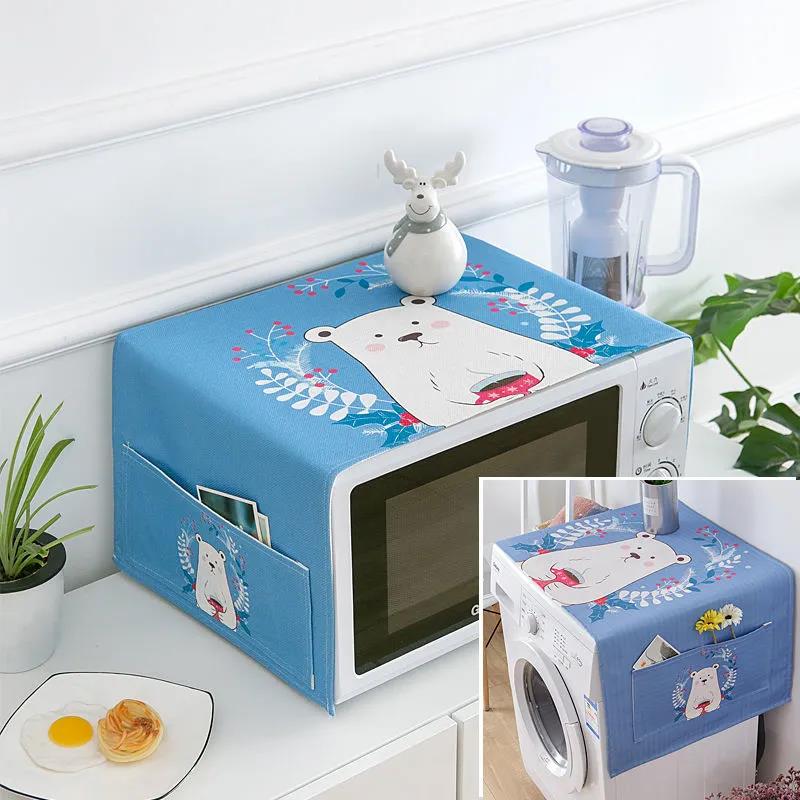 Microwave Oven Cover Oil-proof and Waterproof Household Dustproof Cloth Refrigerator Universal Household Cover Towel