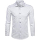 Men's Comfortable Bamboo Fiber Dress Shirts Casual Slim Fit Long Sleeve Male Social Shirts