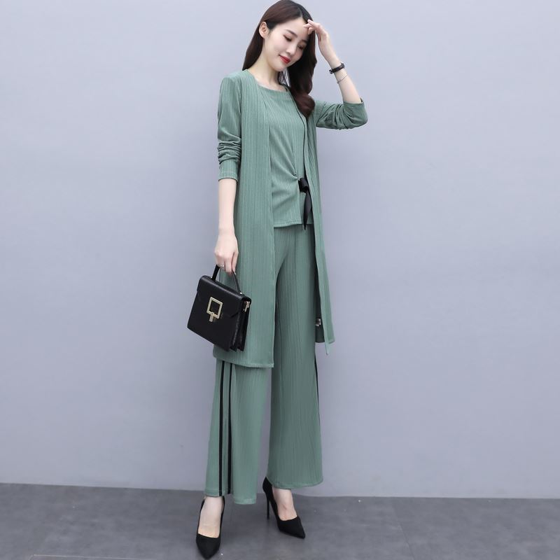 Three-piece Suit Female 2021 Autumn Thin and Lightly Matured Sister