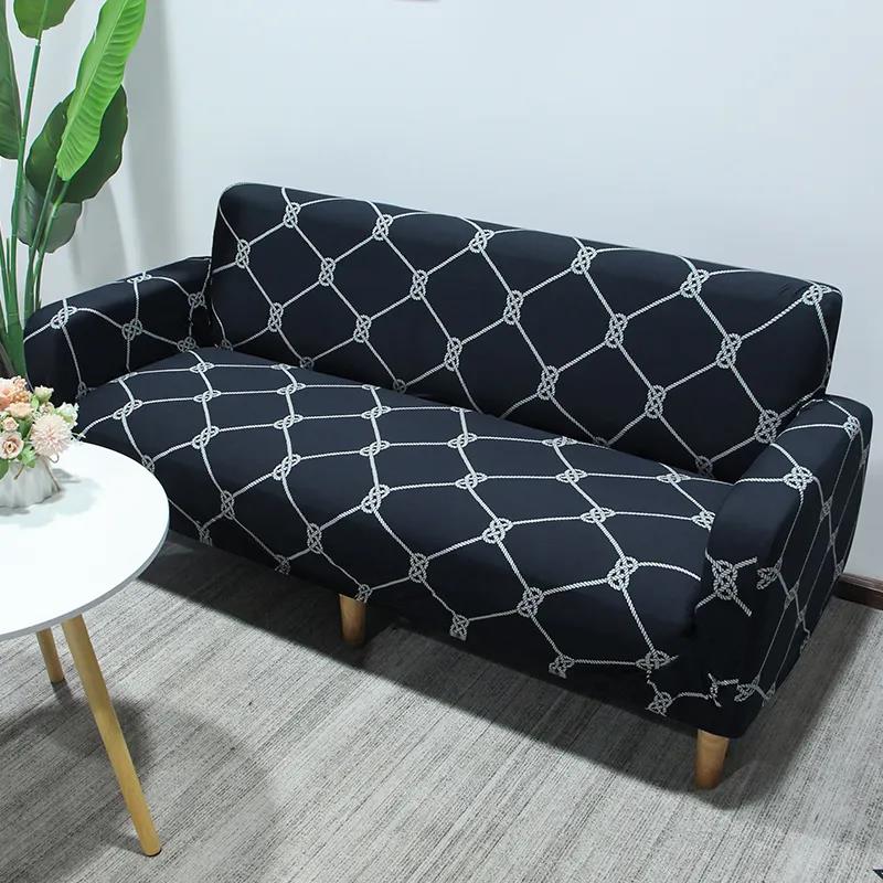 Elastic Sofa Cover for Living Room Adjustable Geometric Sofas Chaise Covers Lounge Sectional Couch Corner Sofa Slipcover