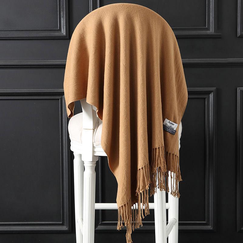 Winter Cashmere Scarf Women Thick Warm Shawls Wraps Lady Scarves Fashion Tassels Pashmina Blanket