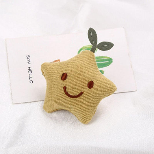 Cute Plush Toy Doll Star Brooch Accessories Kids Birthday Gift Unique Family Decoration