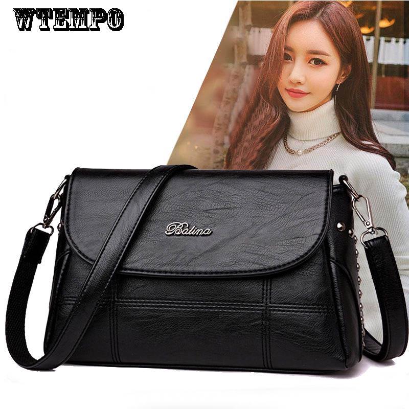 Fashion Women's Bag Leather Texture Bag Trend Wild Messenger Bag Zipper Bag Small Square Bag