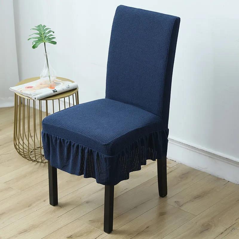 2 Pieces Fabric Home Dining Chair Universal Elastic One-Piece Backrest Cover Stool Seat Cushion Cover Dining Table Chair Cover