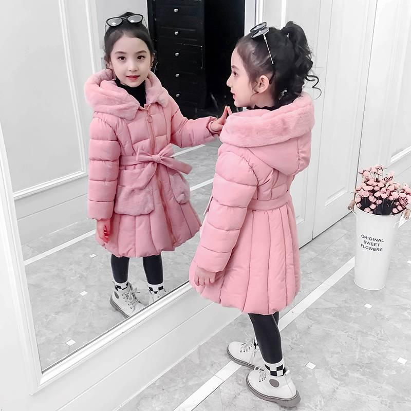 Children's Clothing Winter Jacket for Girls Winter Coat Hooded Velour Winter Girls Jackets Outwear