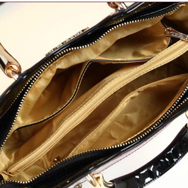 Cross Body Summer Leather Texture Patent Leather Bag Wild Female Bag Simple Shoulder