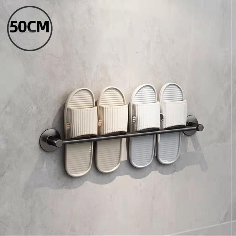 Bathroom Slippers Rack Towel Rack Wall-mounted Indoor Household Shoe Storage Rack Wall Door Rear Rack Shelf Kitchen Organizer