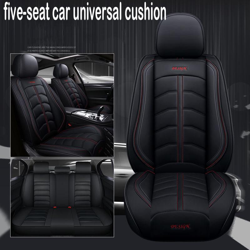 Leather 7 set Auto Seat Cushion 5 seats Universal car seat cover Waterproof Car Seat Cover Universal