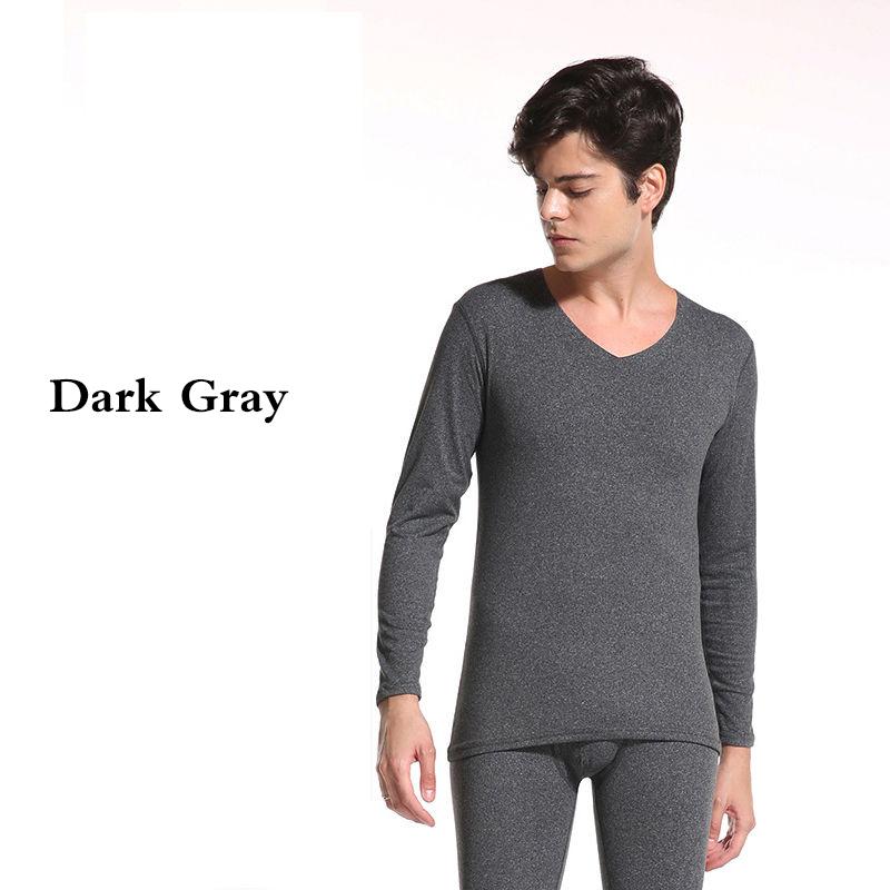 Men Winter Autumn Clothes V-neck Tops Pants Male Tight Suit Windproof Comfortable Soft Lining Long Sleeve High Elasticity Thermal Underwear