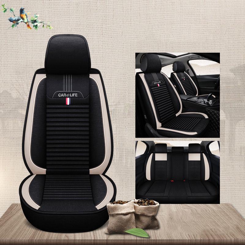 Car seat cushion linen seat cover fully surrounded car seat cover four seasons universal seat cover