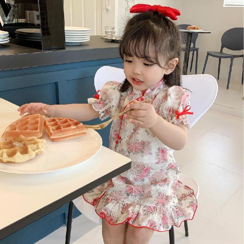 Cheongsam Baby Girl Dress Girl Baby Chinese Style Summer Dress Western Princess Doll Dress