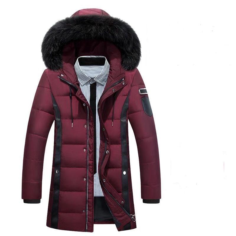 Medium and long section Cotton clothing Large size Down jacket Outdoor Leisure Men's clothes Winter