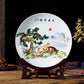 26cm Chinese Traditional Porcelain Plate Traditional Pastel Ornaments Antique Relics Decoration Creative Crafts