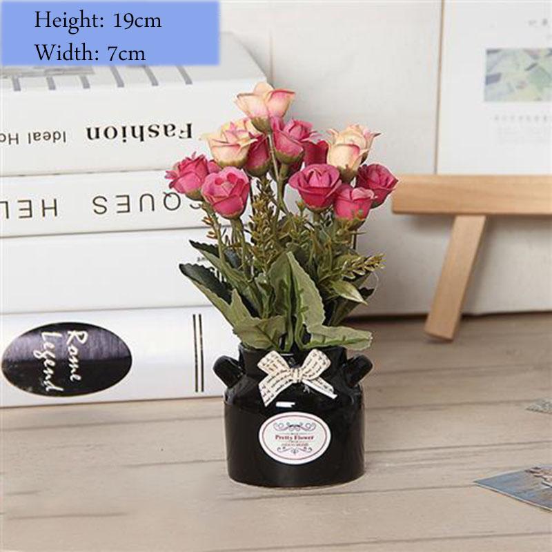 Small Objects Display Artificial Flowers Flower Potted Set Ornaments Creative Home Decoration Ornaments Desktop Clutter