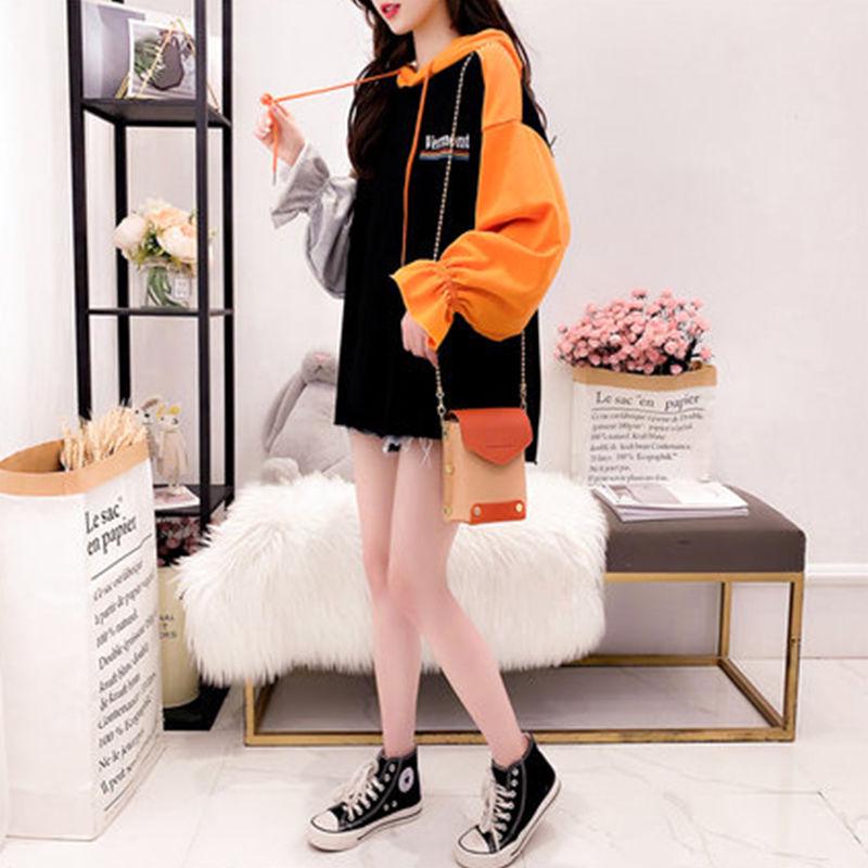 Cotton Women's Sweatshirt Wild Large Size Long Sleeve Warm Hood Top Spring Autumn Sweatshirt