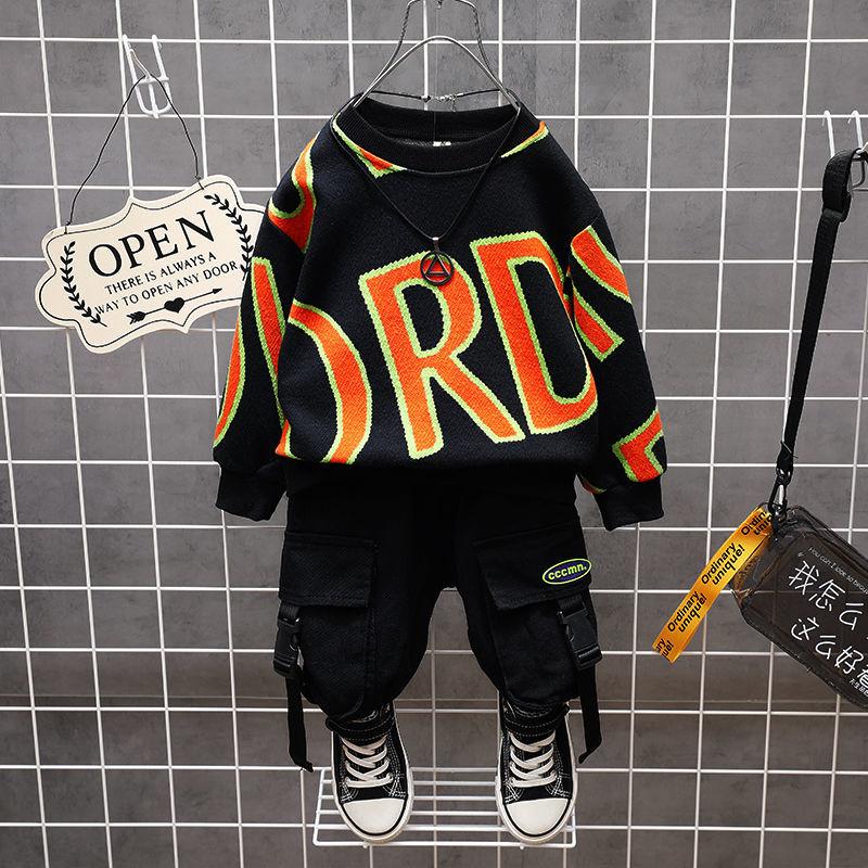 Children's Clothing Boy Spring and Autumn Suit 2021 Handsome Boy Baby Clothes Autumn Children's Sweater