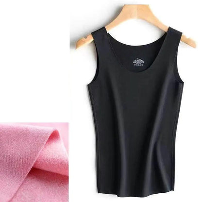 Thermal Underwear Women Inner Wear Crew Neck Tank Tops Winter Warm Wool Thermo Tops Xxxl Sleeveless Body Vest Slim Undershirt