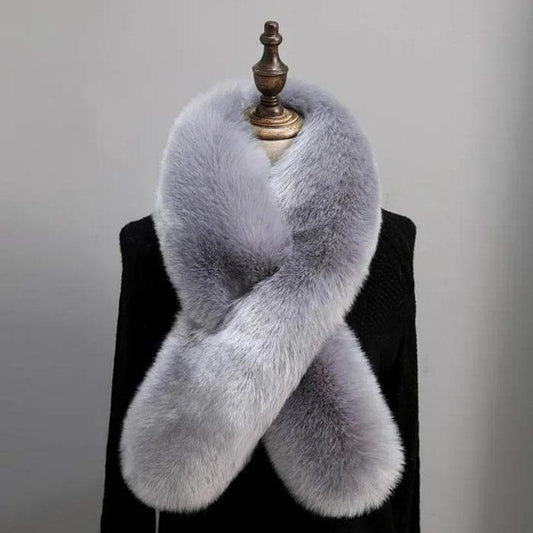 Autumn and Winter Plush Imitation Fox Fur Women Korean Version of All-match Scarf Warm Fur Plush Scarf for Women